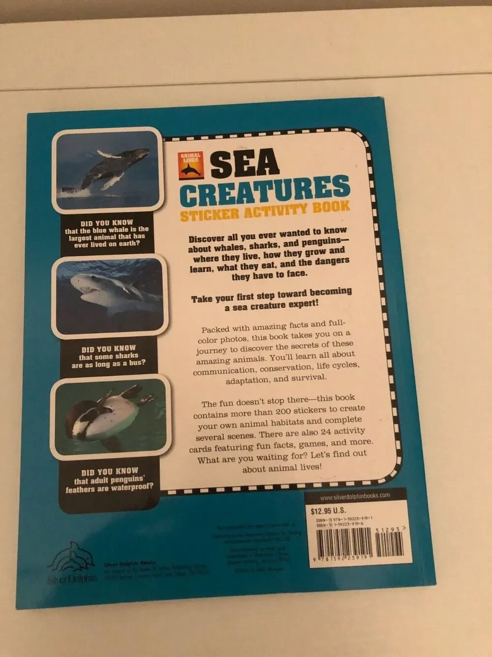 SEA CREATURES STICKER ACTIVITY BOOK (ANIMAL LIVES) By‎ Morgan & Phan New